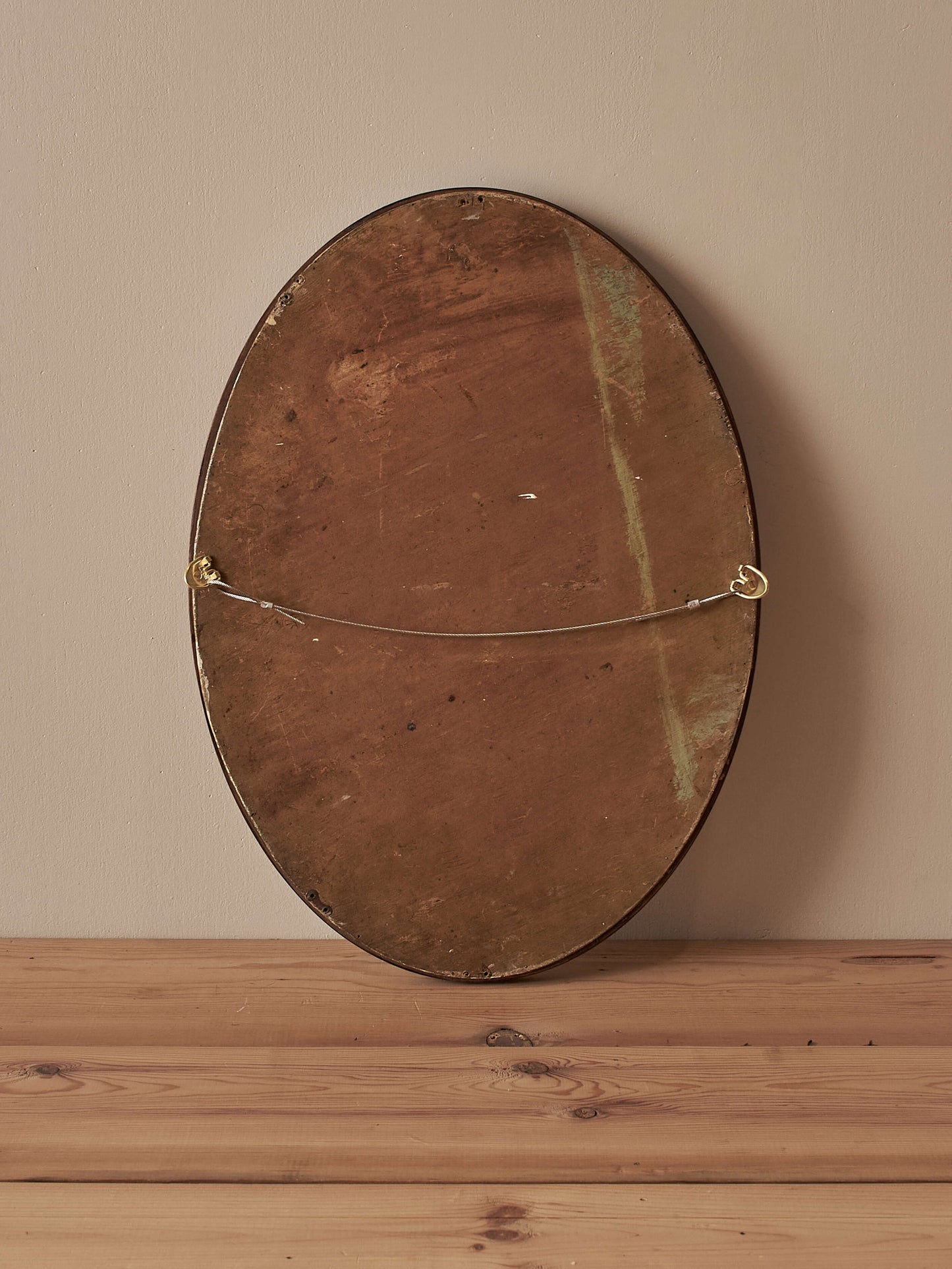 Victorian mahogany oval mirror