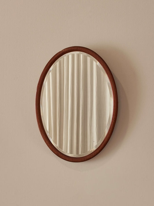 Victorian mahogany oval mirror