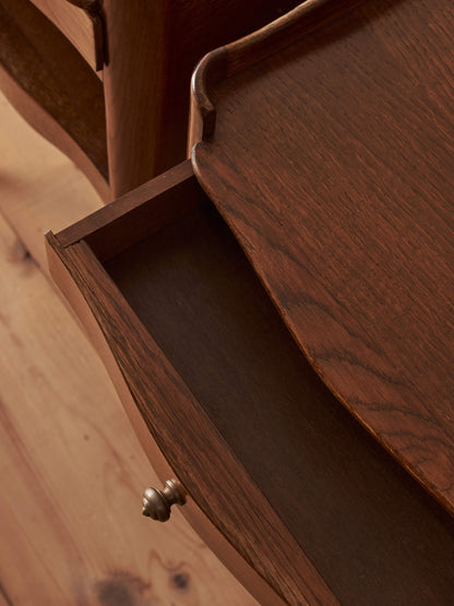 Pair of French vintage oak bedside tables