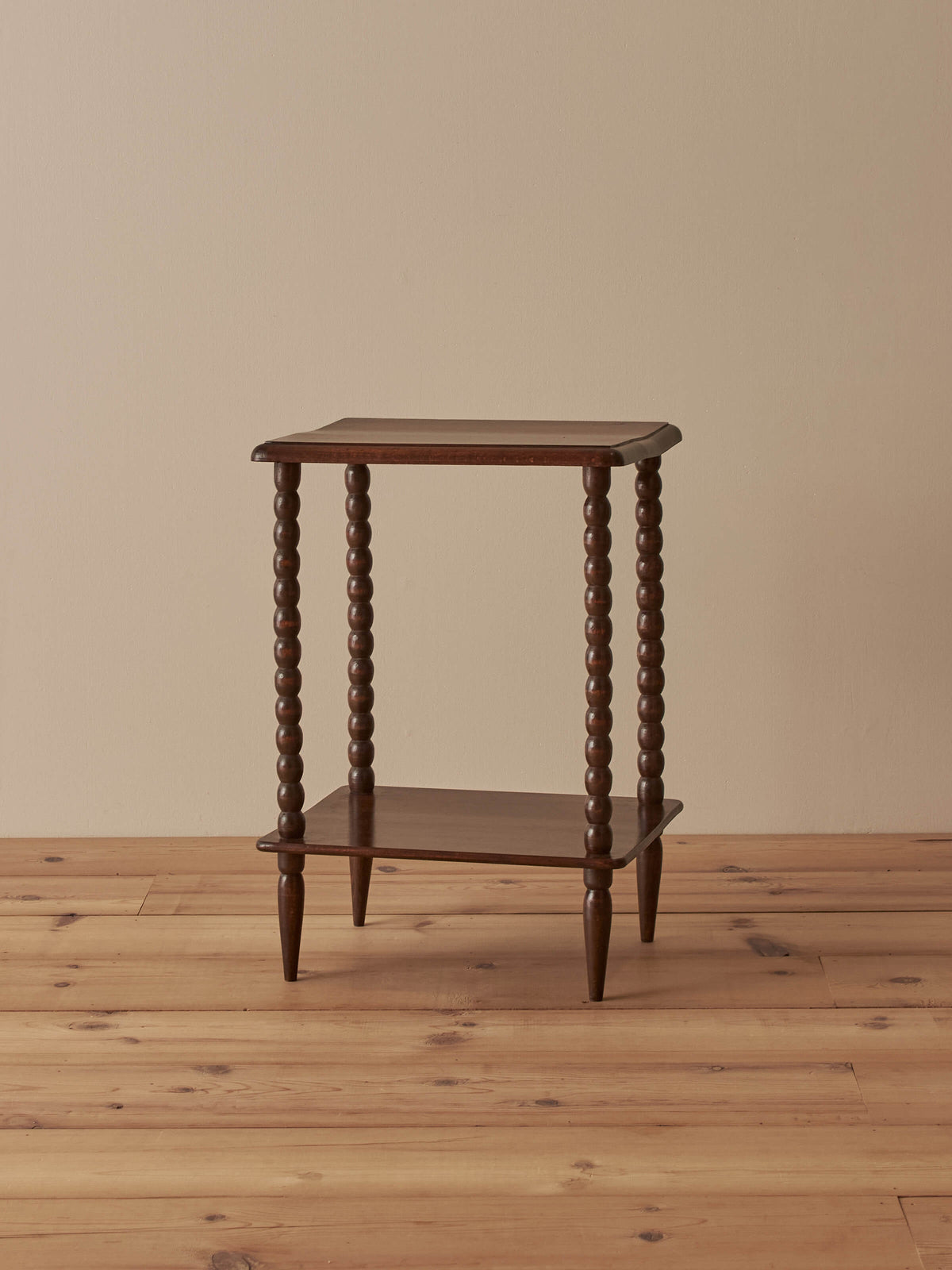 French vintage fruitwood bobbin side table
