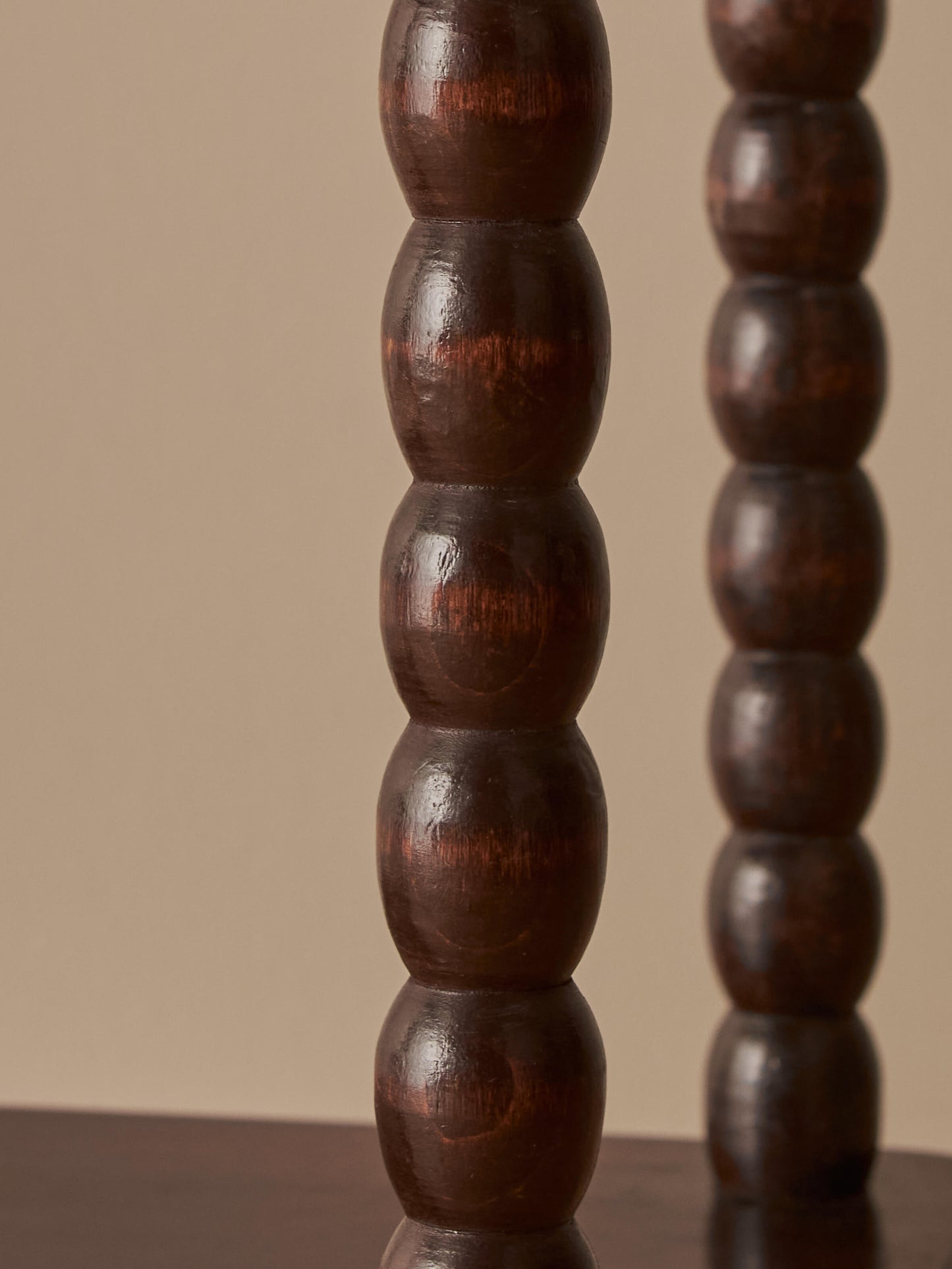 French vintage fruitwood bobbin side table
