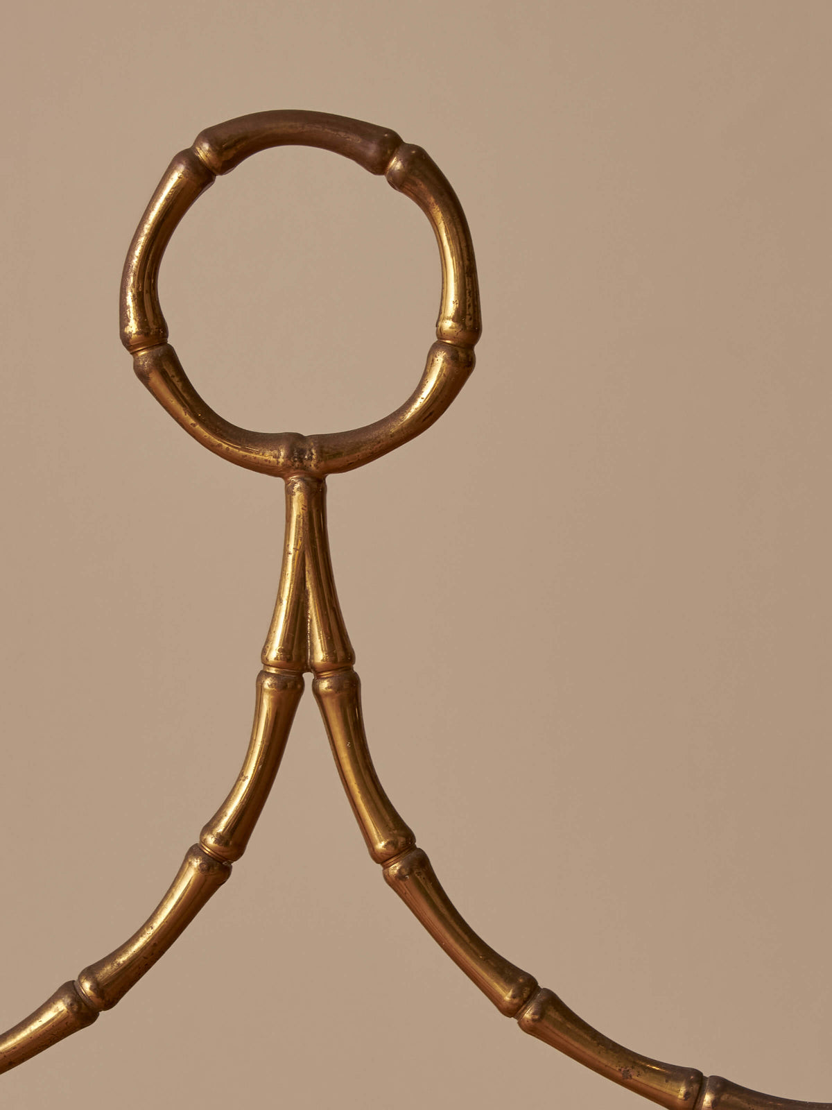 Vintage faux bamboo brass magazine rack