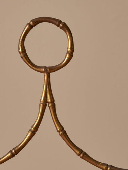 Vintage faux bamboo brass magazine rack
