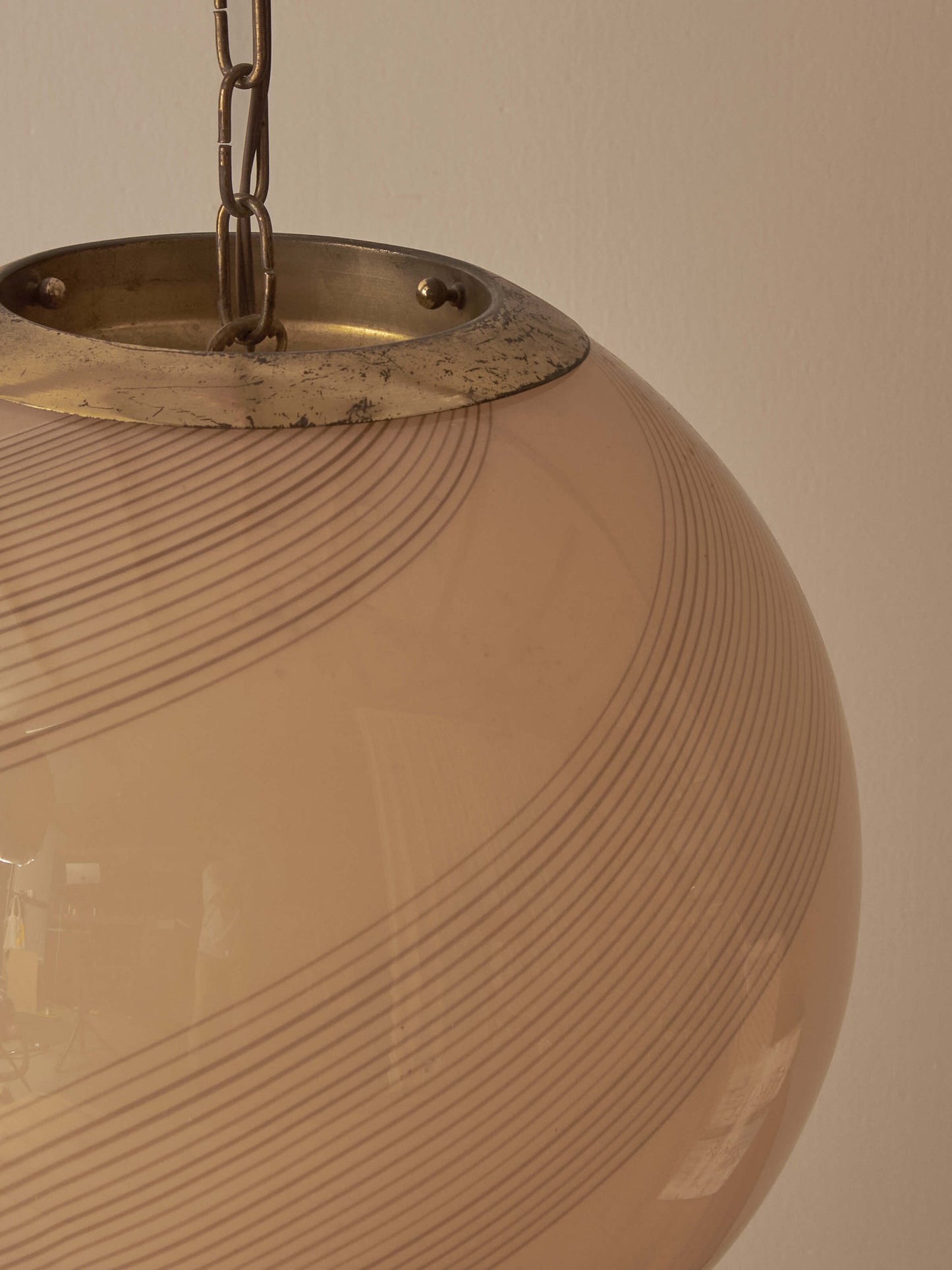 Mid-century Italian pastel Murano pendant