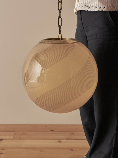 Mid-century Italian pastel Murano pendant