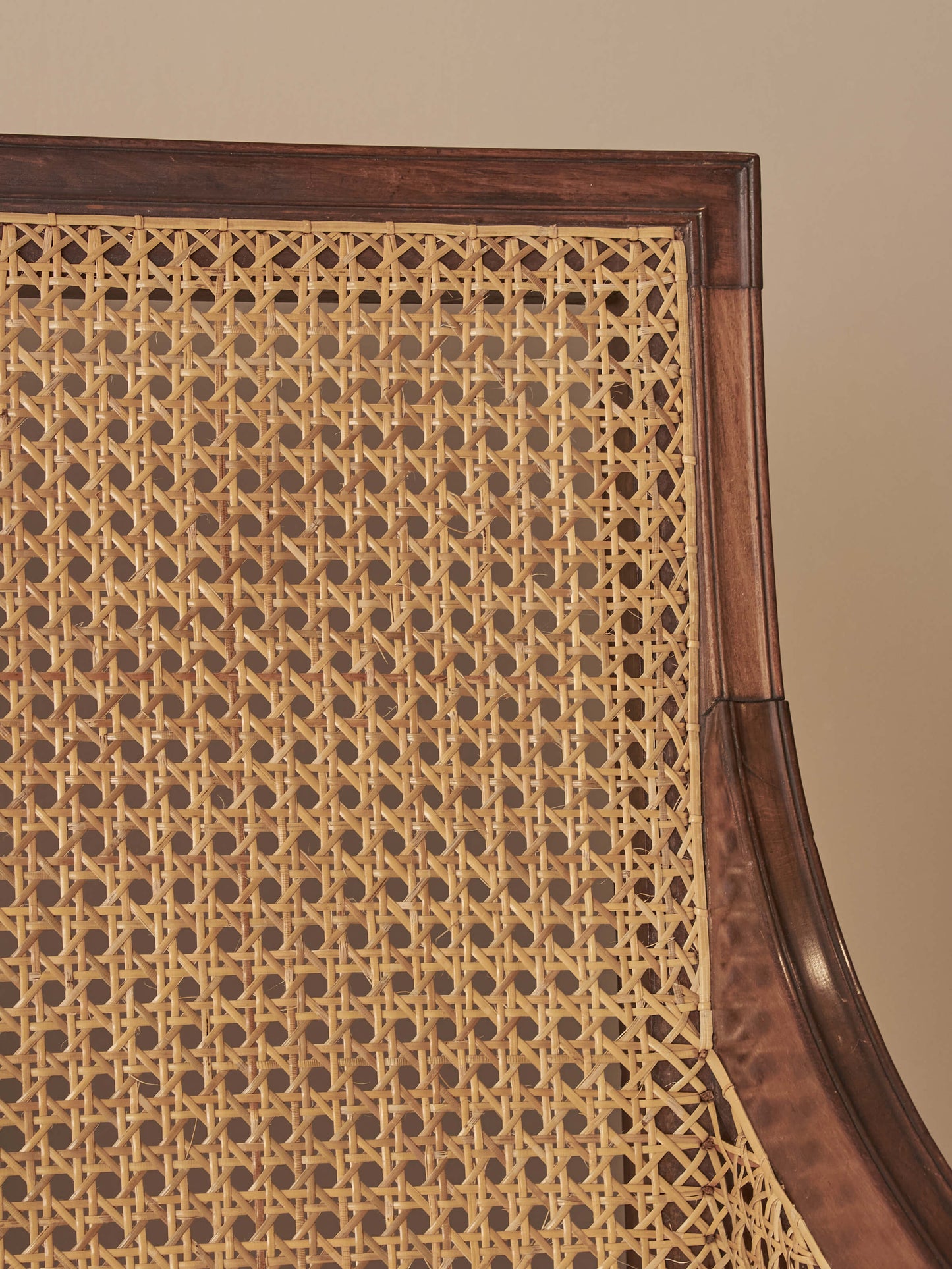 Edwardian mahogany bergère chair