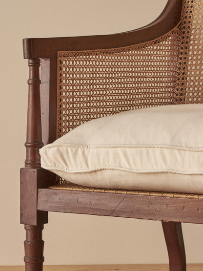 Edwardian mahogany bergère chair
