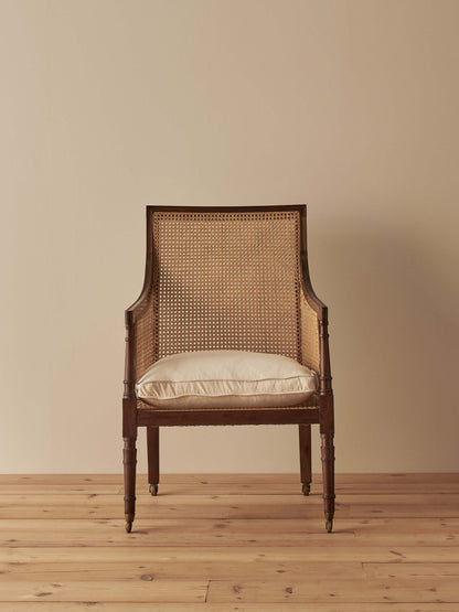 Edwardian mahogany bergère chair