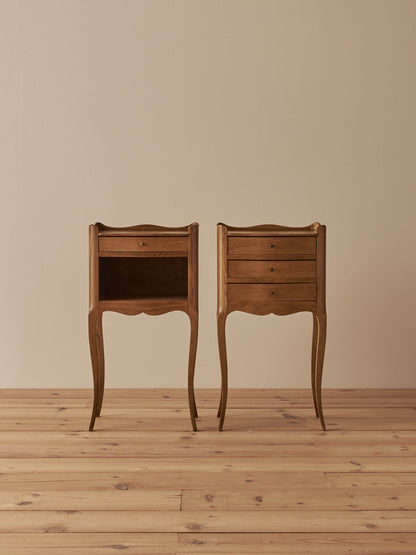 Pair of blonde oak bedside tables