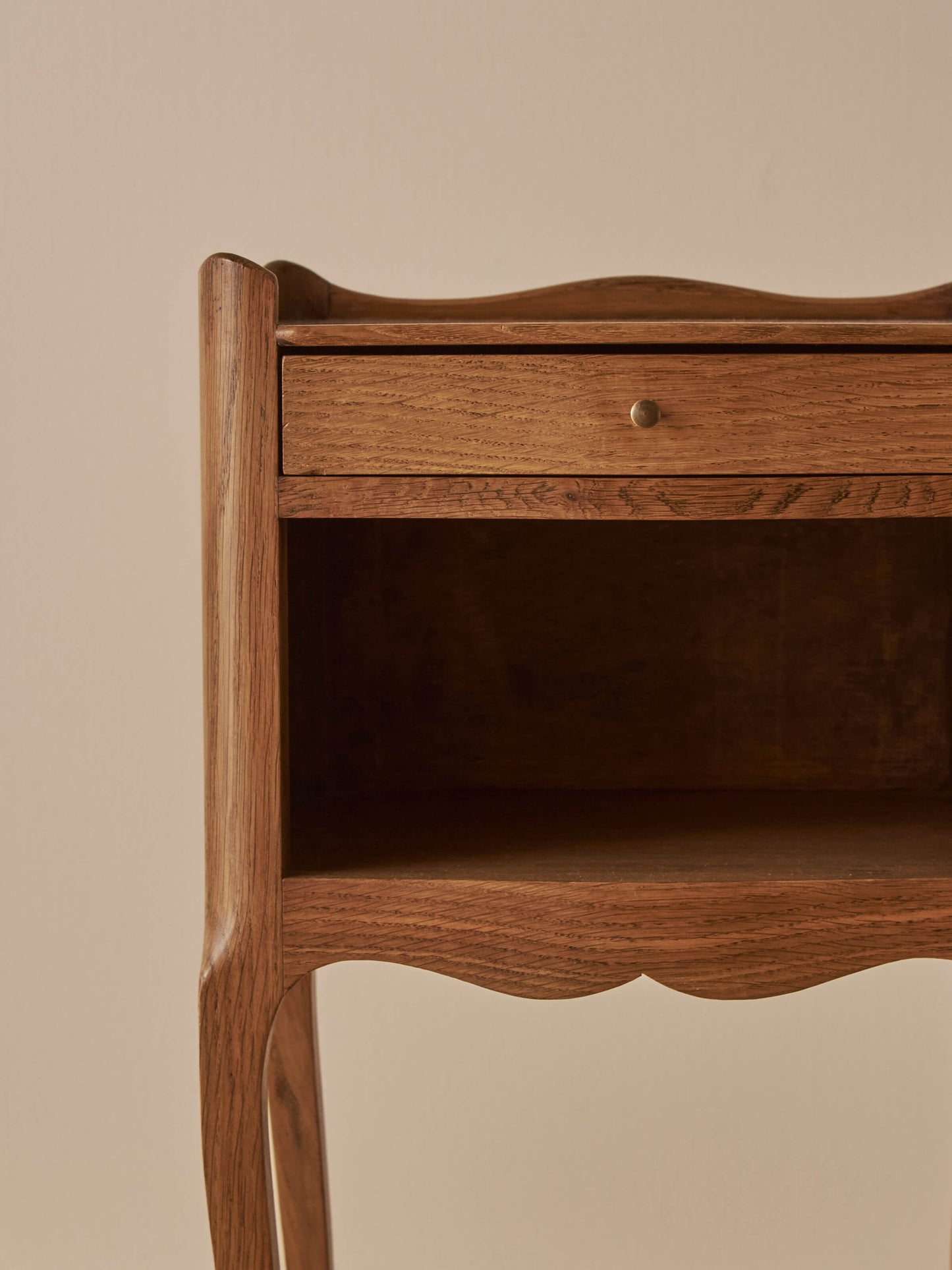 Pair of blonde oak bedside tables