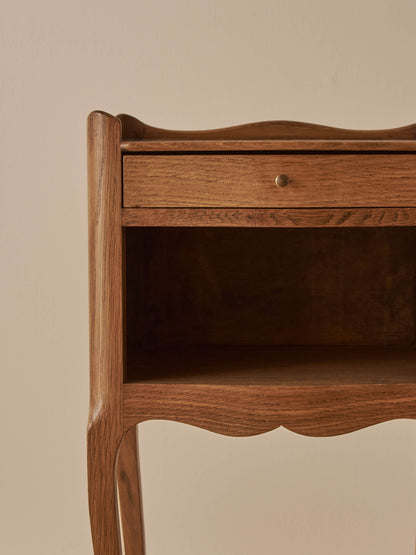 Pair of blonde oak bedside tables