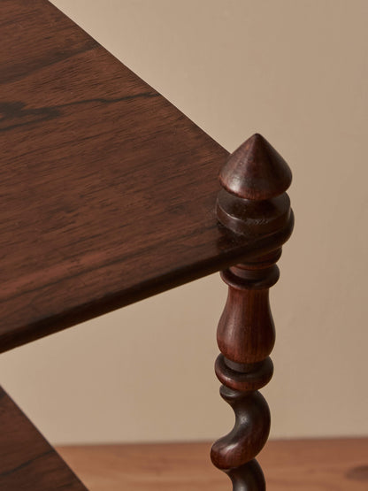 Regency rosewood whatnot with barley twist supports