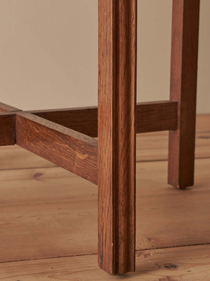 Mid-century oak-veneer circular table