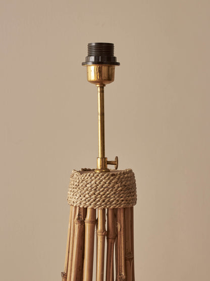 Italian mid-century bamboo floor lamp