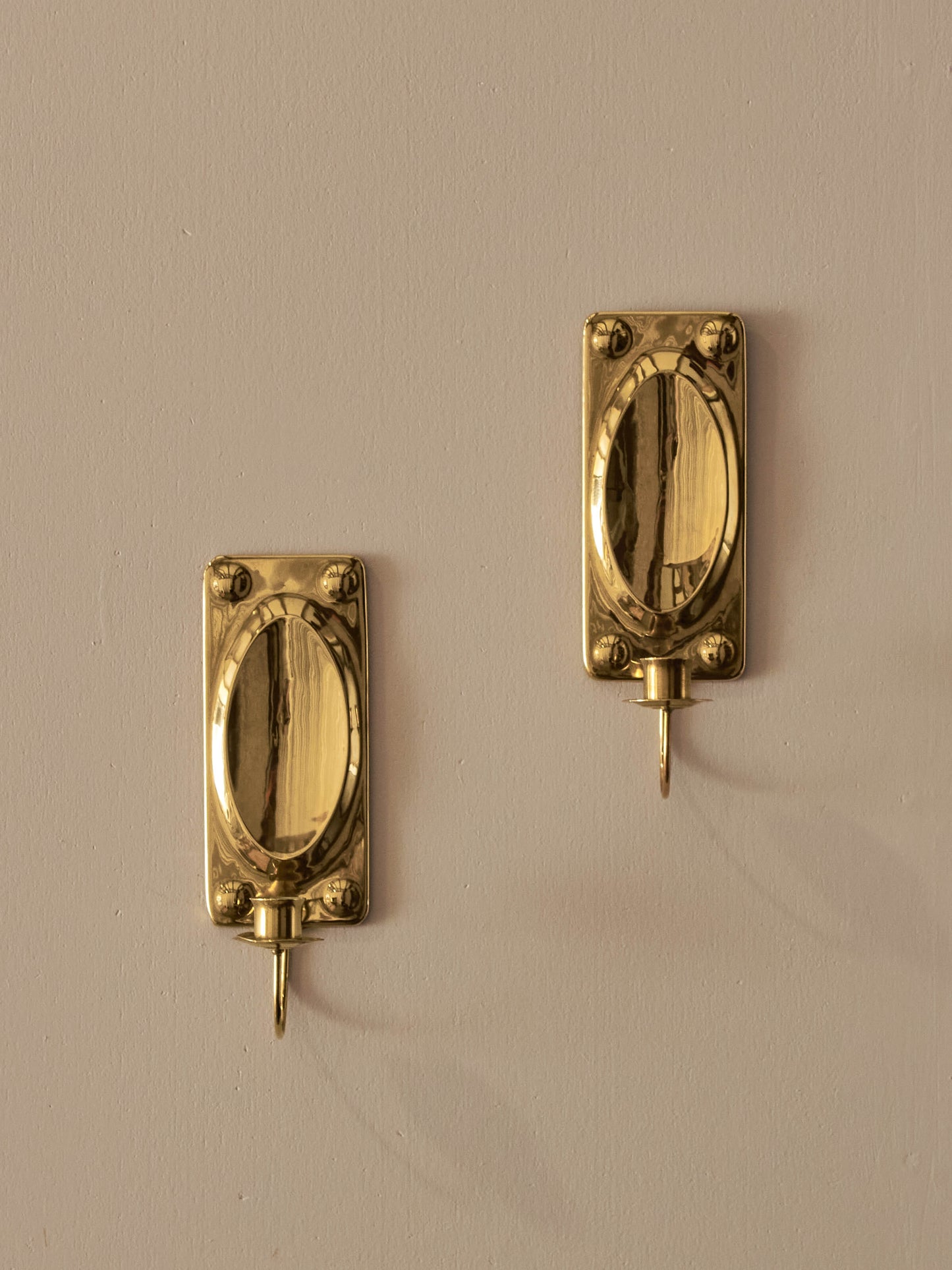 Pair of mid-century Swedish candle sconces