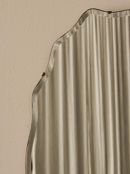 Mid-century scalloped mirror