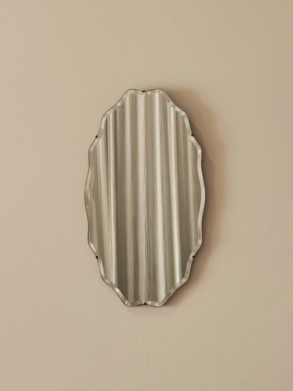 Mid-century scalloped mirror
