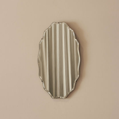 Mid-century scalloped mirror