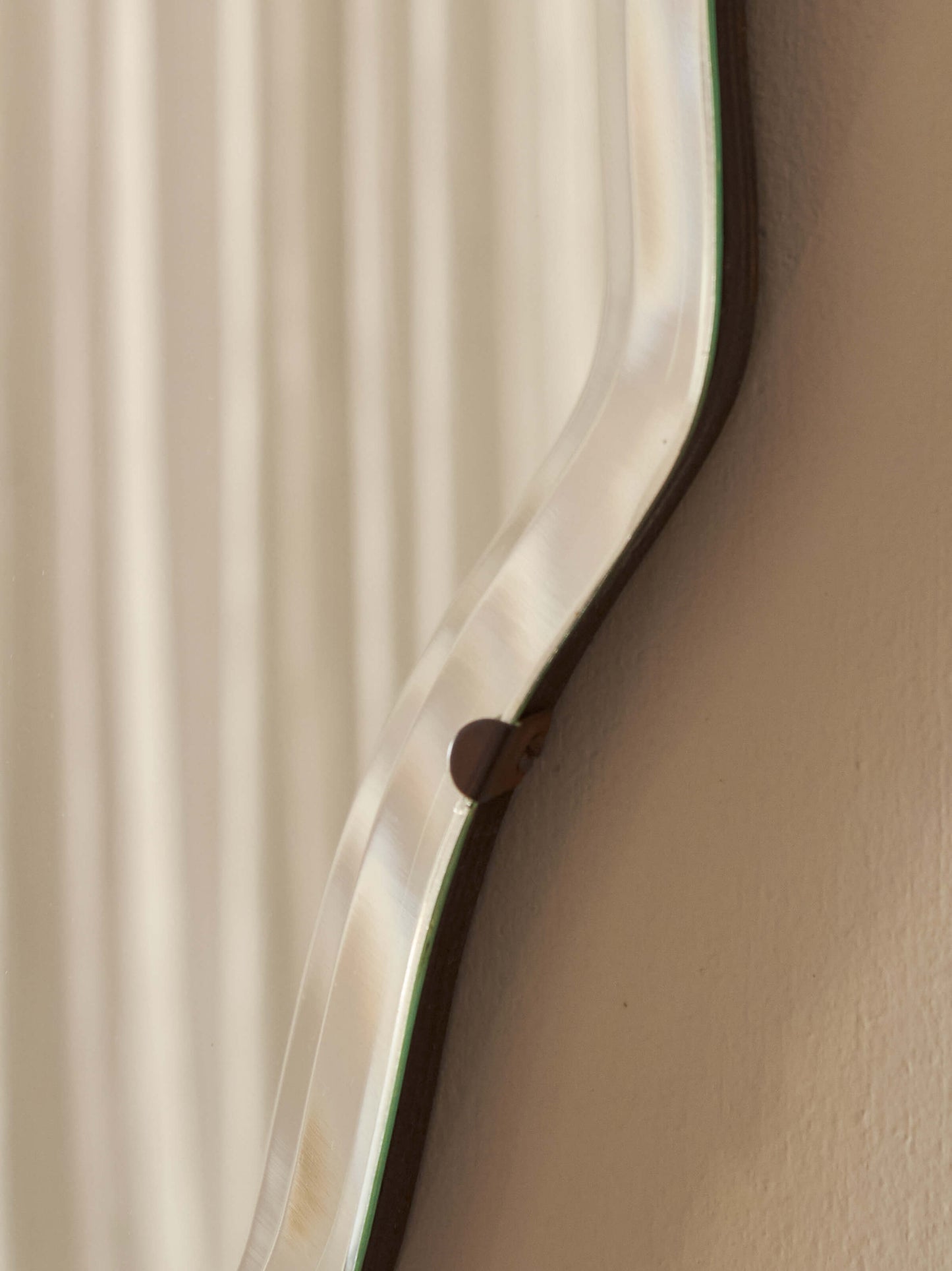 Mid-century scalloped mirror