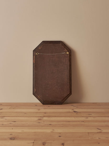 Edwardian oak egg and dart mirror