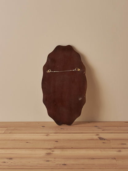 Mid-century scalloped mirror