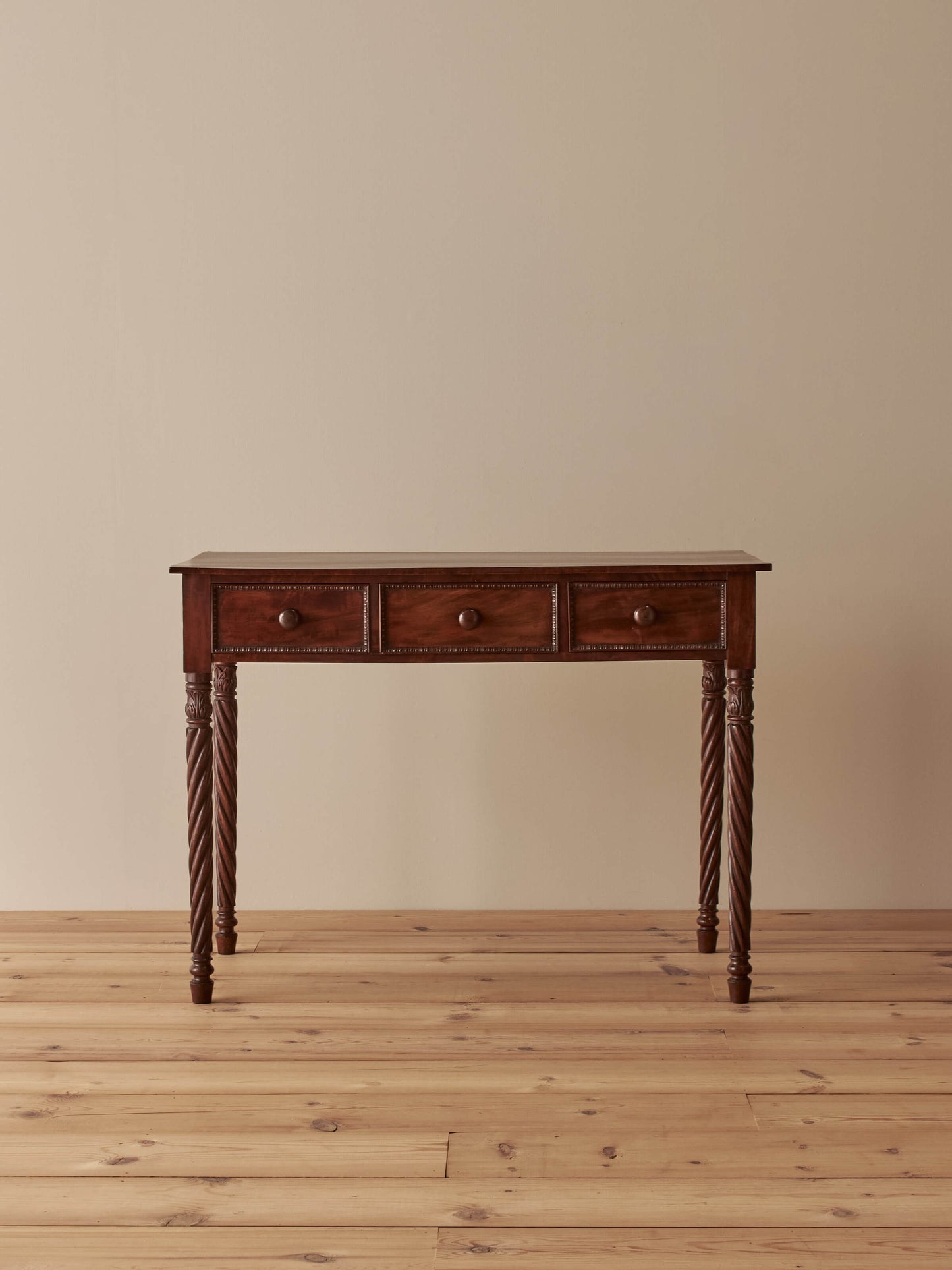 Regency console table with twisted legs