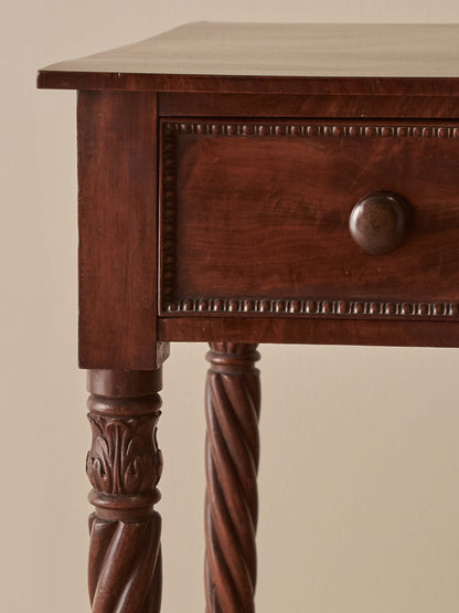 Regency console table with twisted legs