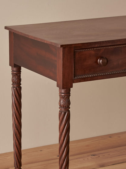 Regency console table with twisted legs