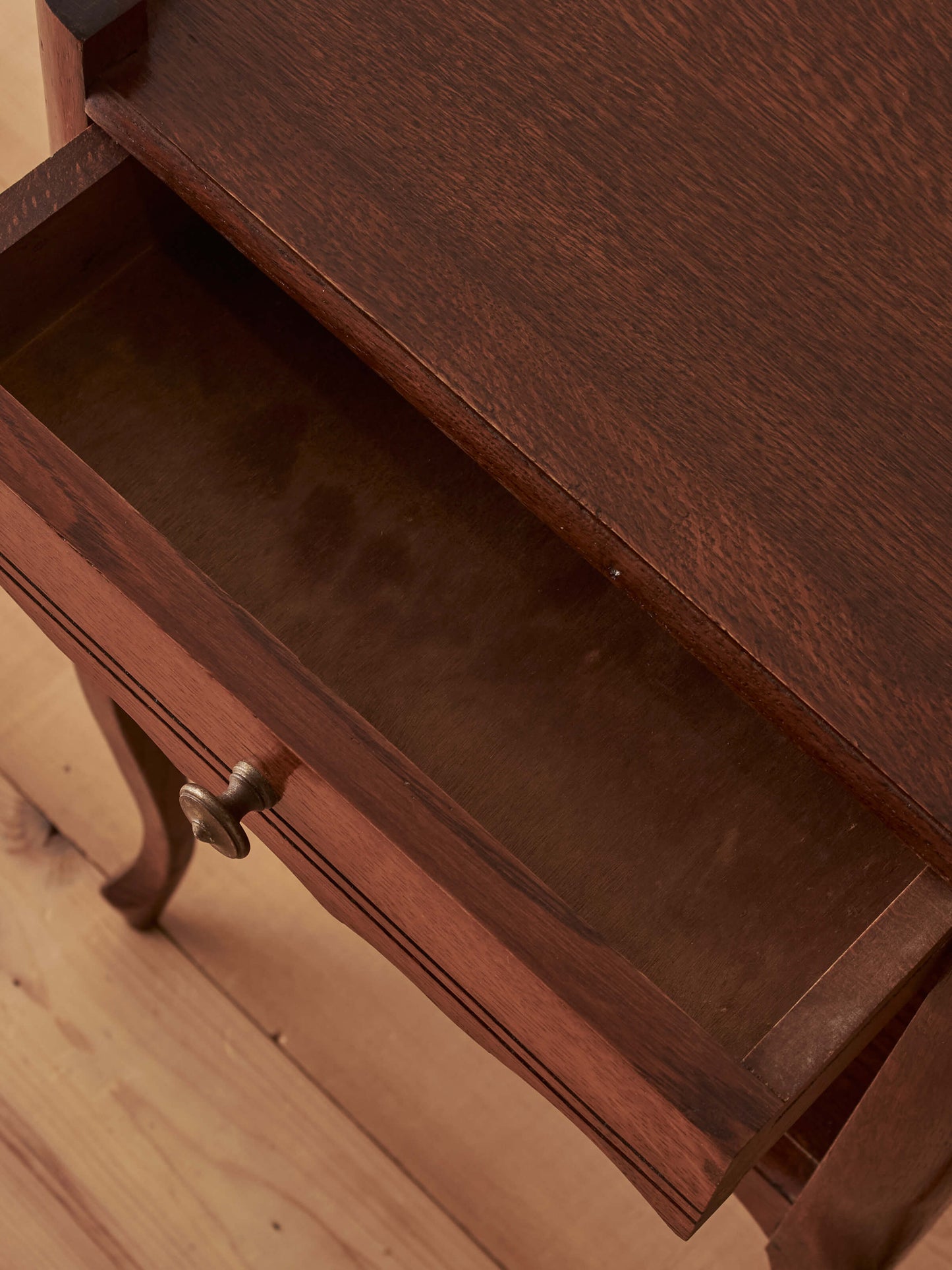 Close-pair of French oak bedside tables