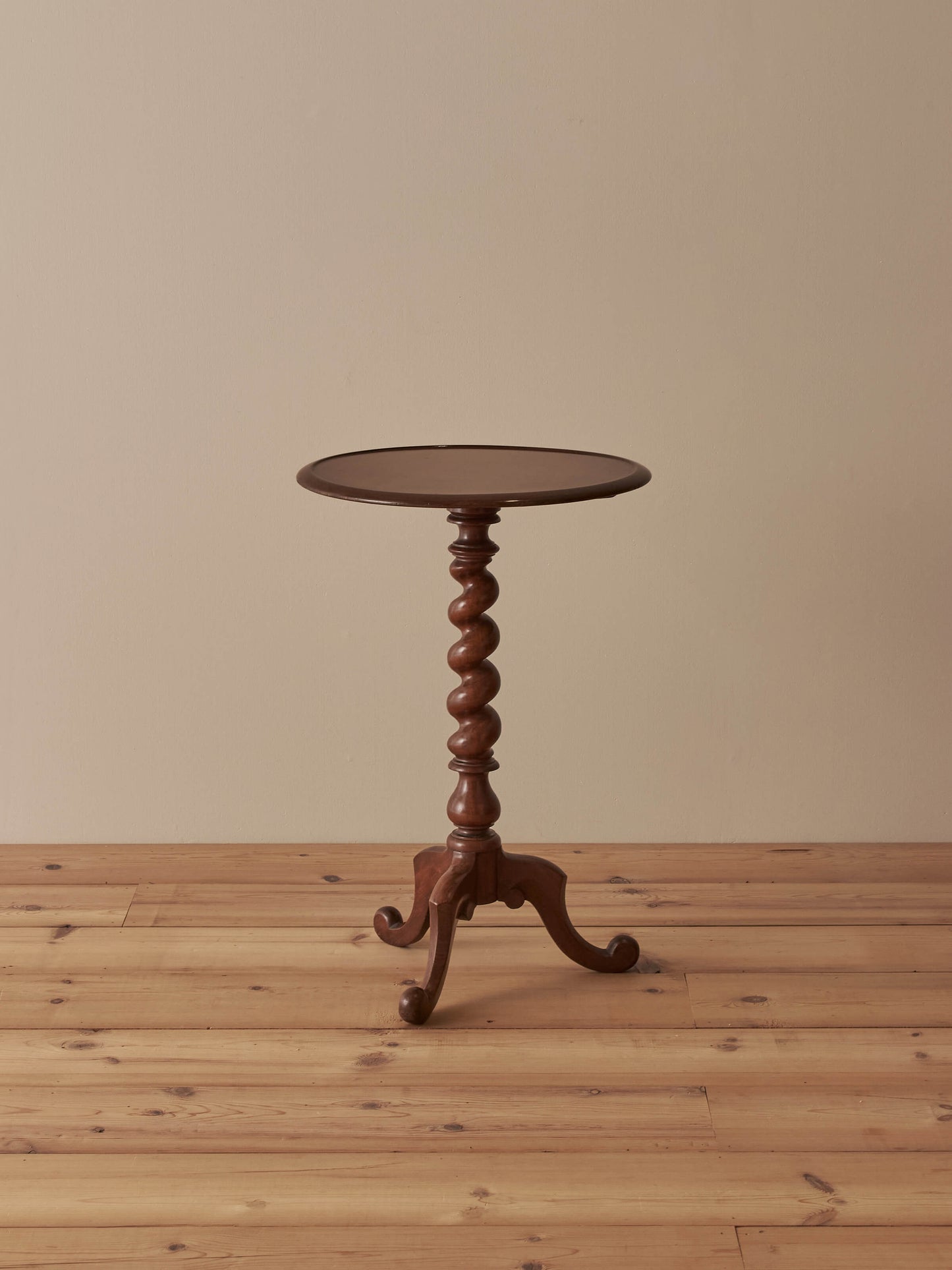 Victorian barley twist walnut side table