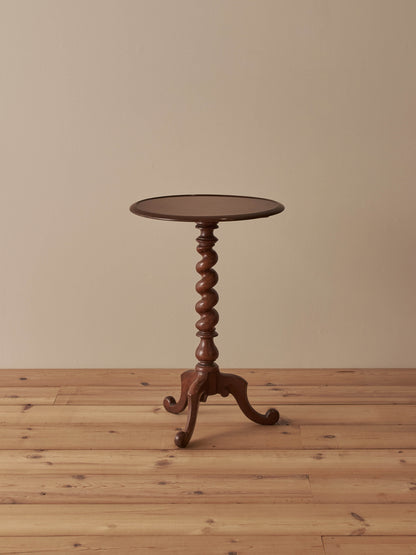 Victorian barley twist walnut side table