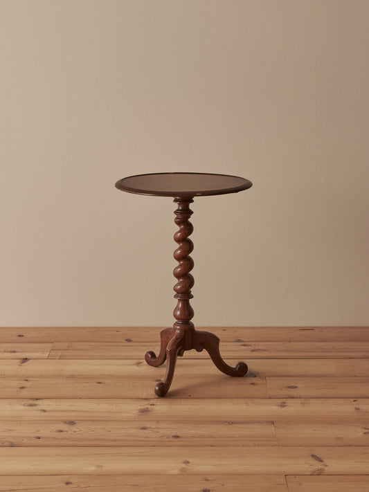 Victorian barley twist walnut side table