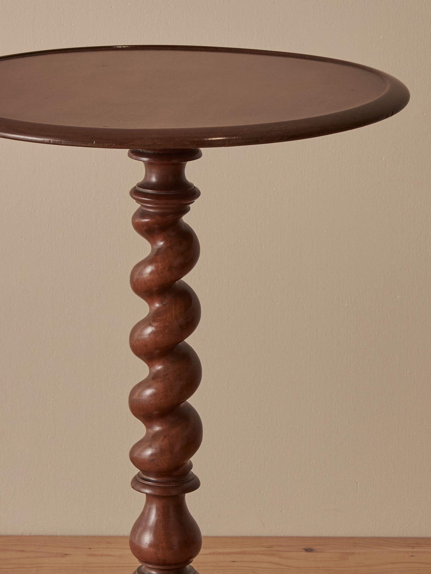 Victorian barley twist walnut side table