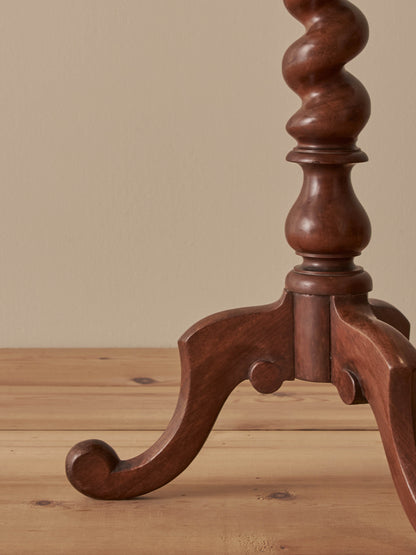 Victorian barley twist walnut side table