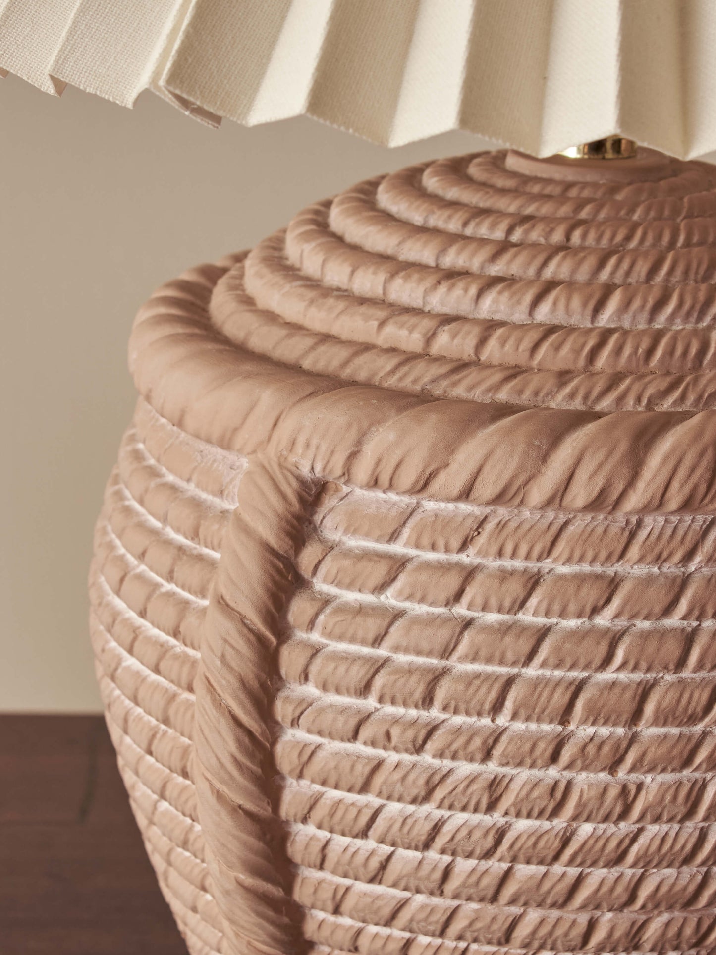 Pair of French vintage rope-twist table lamps