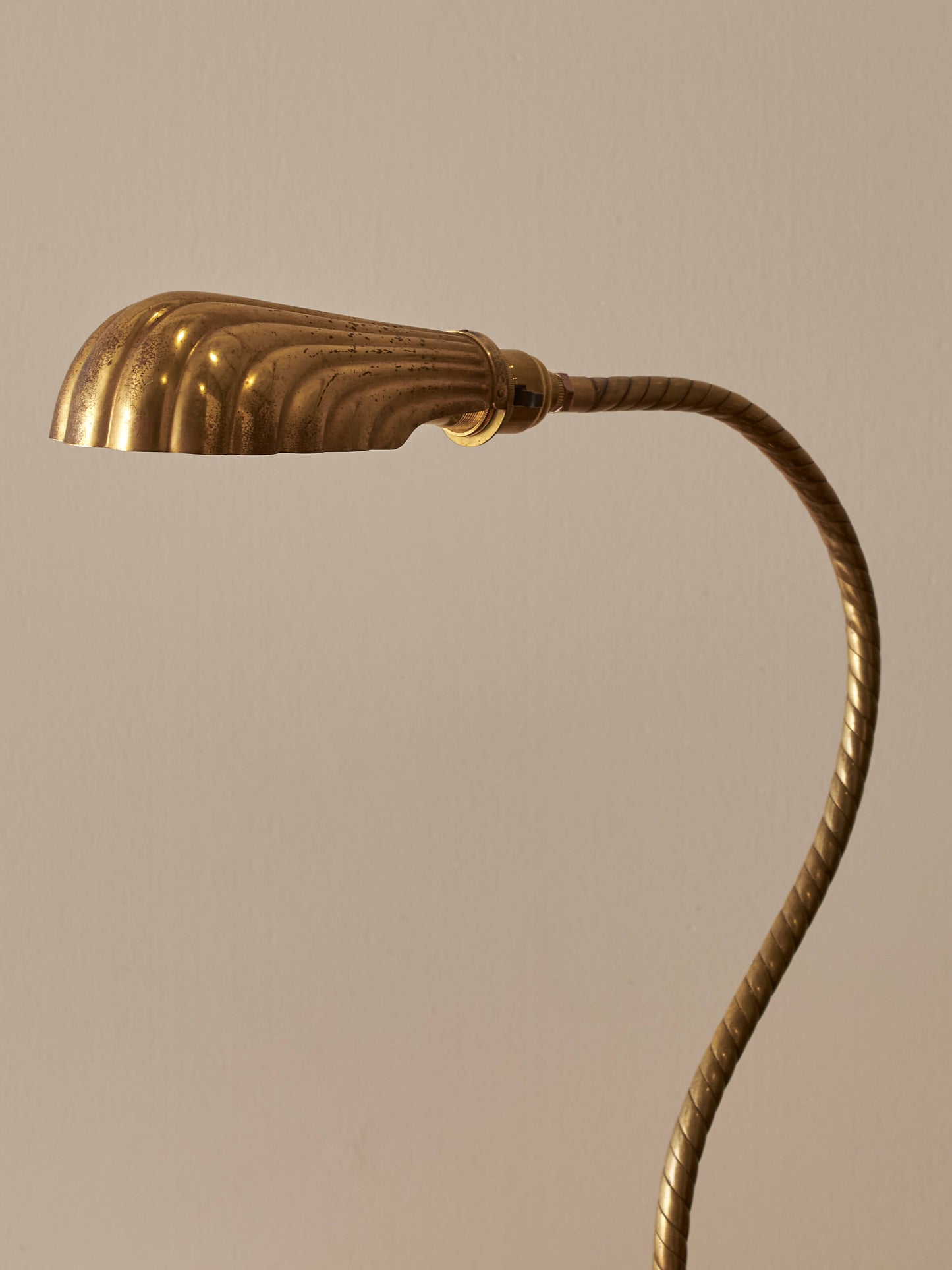Pair of vintage clam shell lamps