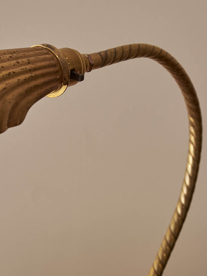Pair of vintage clam shell lamps