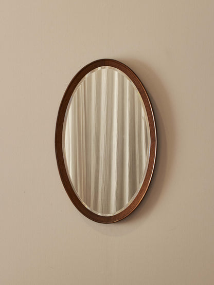 Edwardian oval bevelled mirror