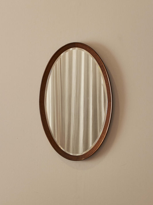 Edwardian oval bevelled mirror