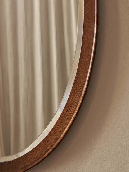 Edwardian oval bevelled mirror
