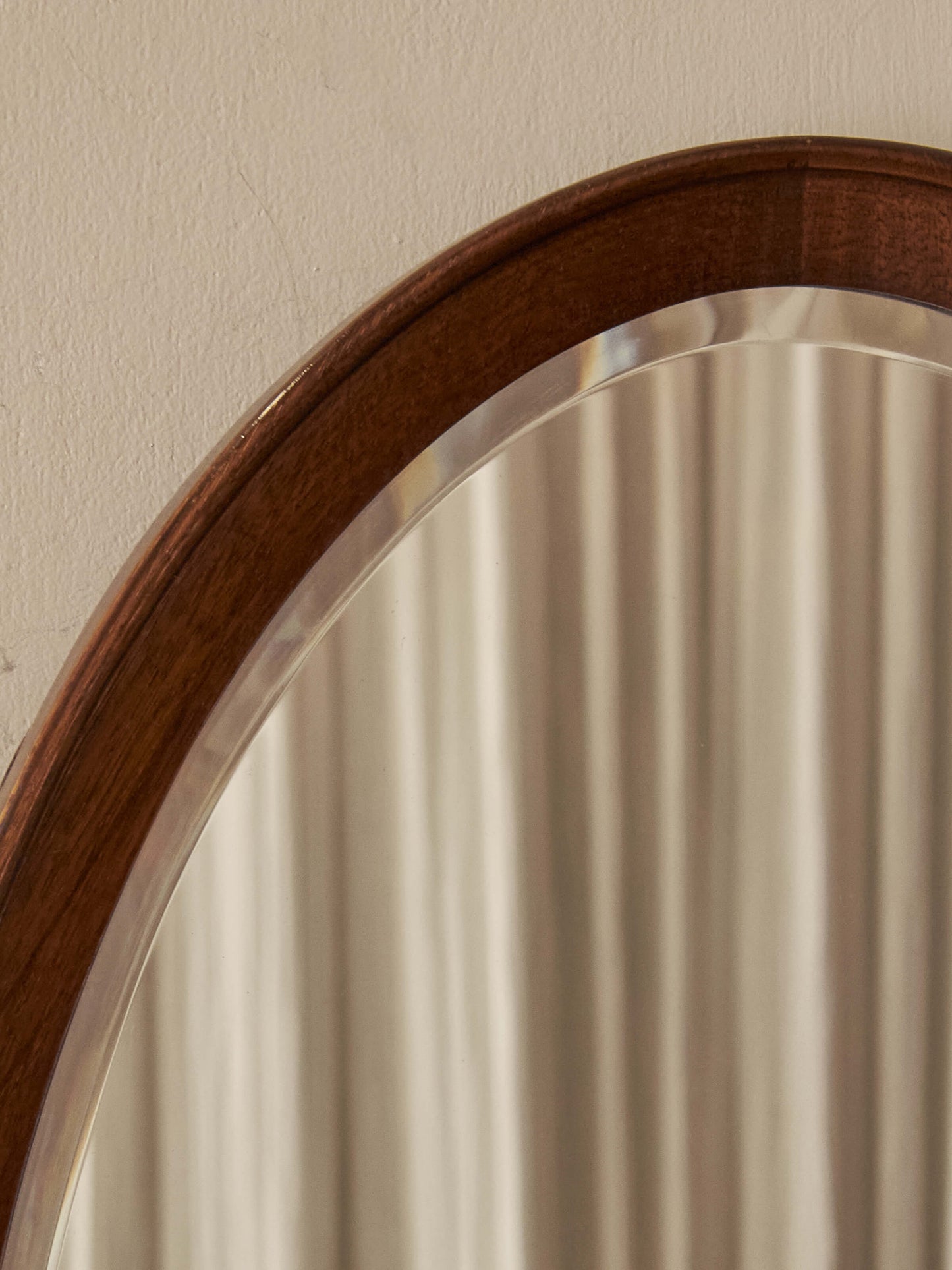 Edwardian oval bevelled mirror