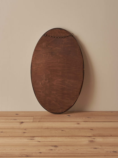 Edwardian oval bevelled mirror