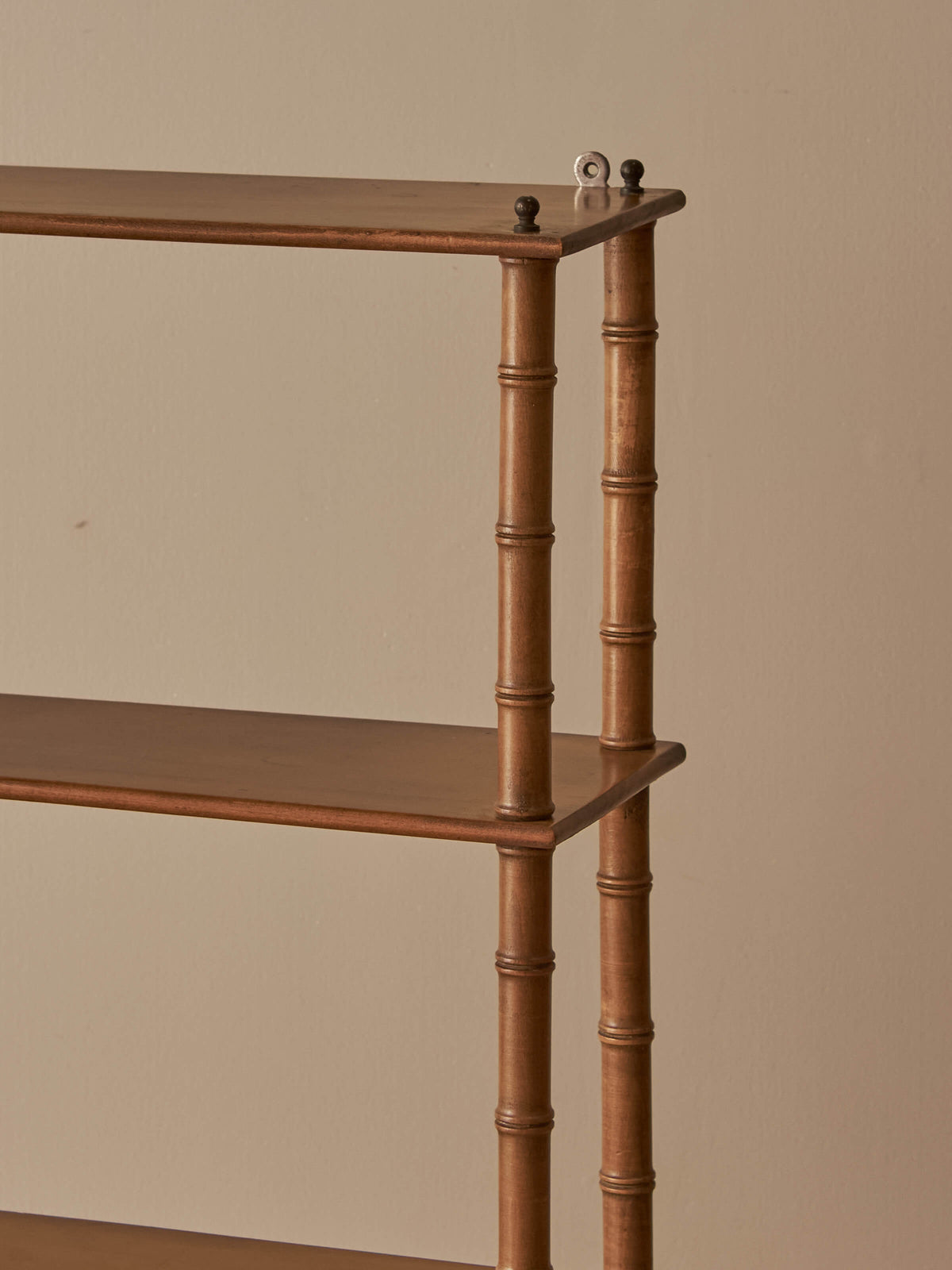 French vintage cherry faux-bamboo wall-shelf