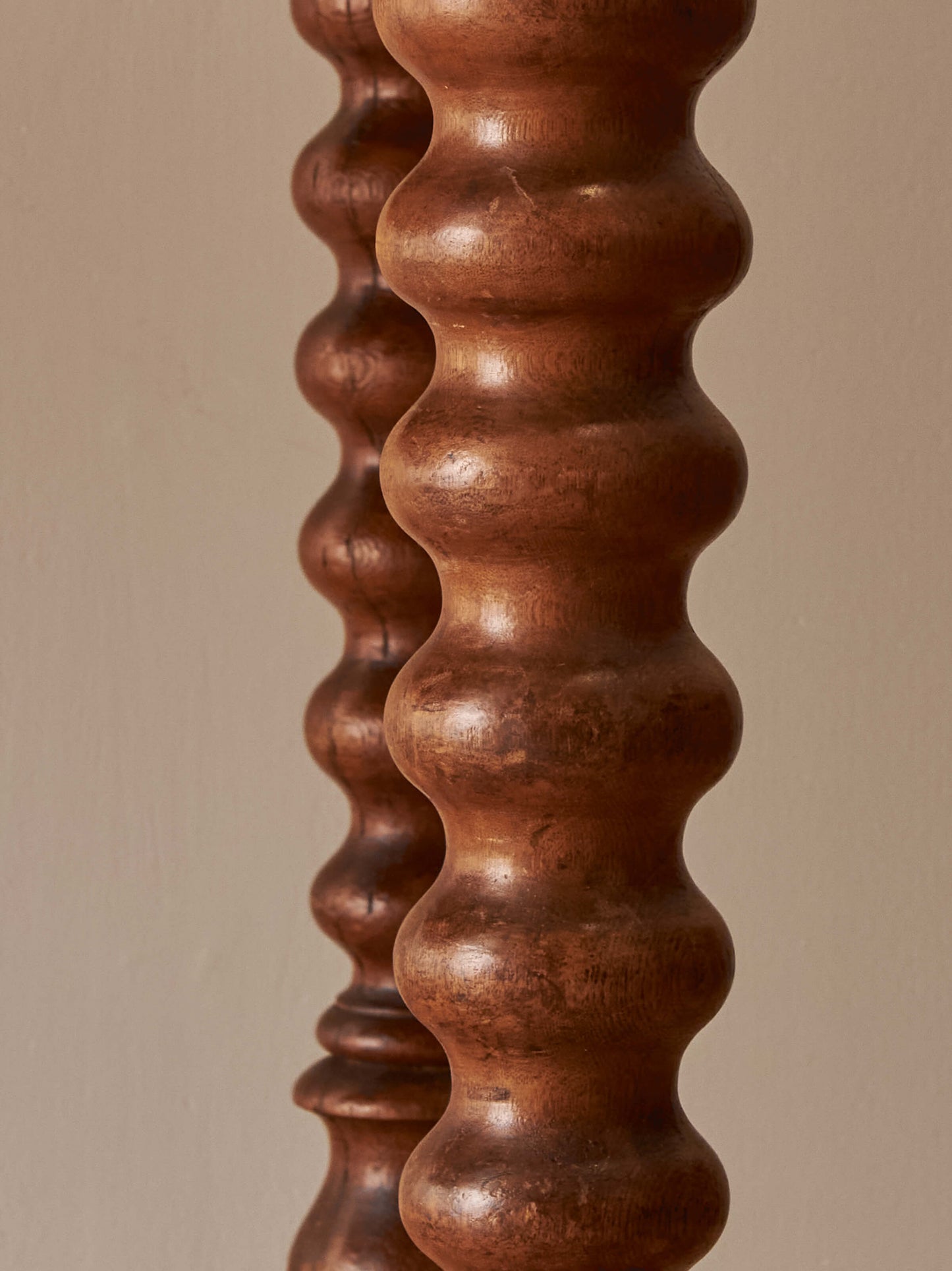 Victorian oak bobbin desk on castors