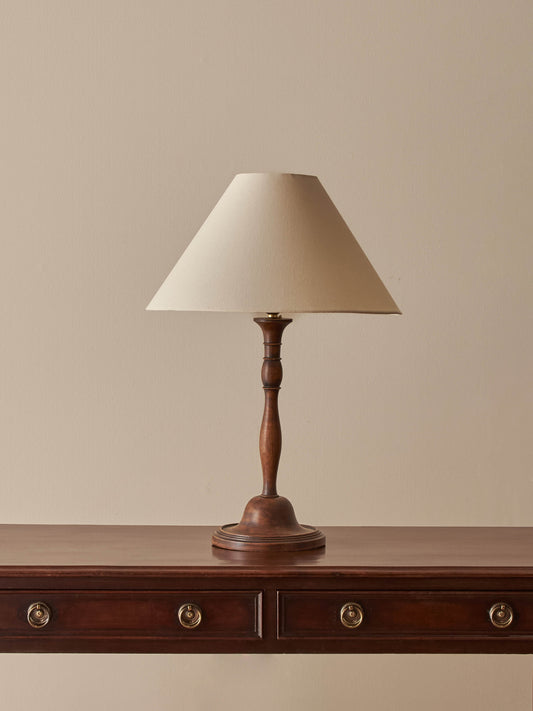 Antique beech table lamp
