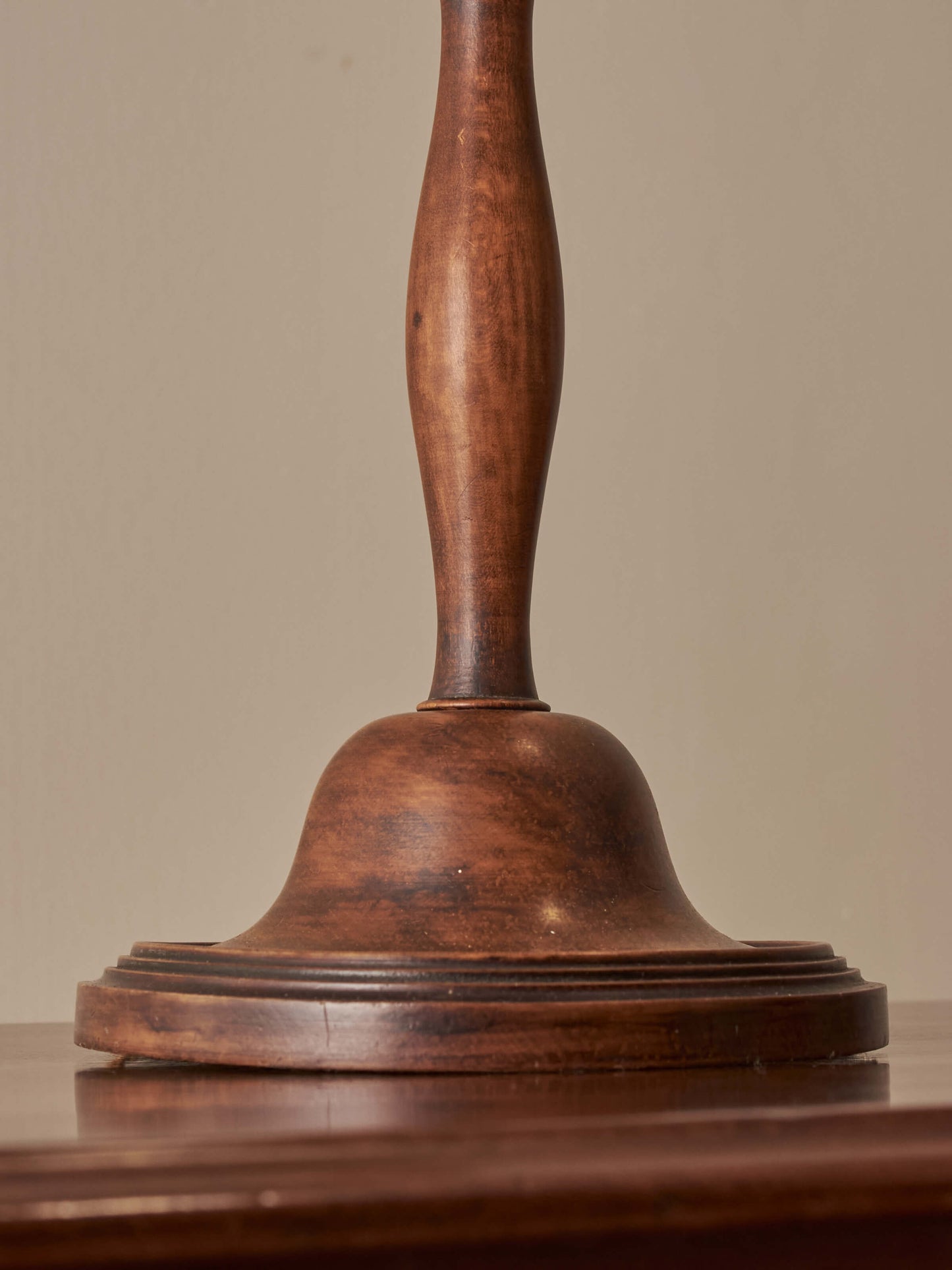 Antique beech table lamp