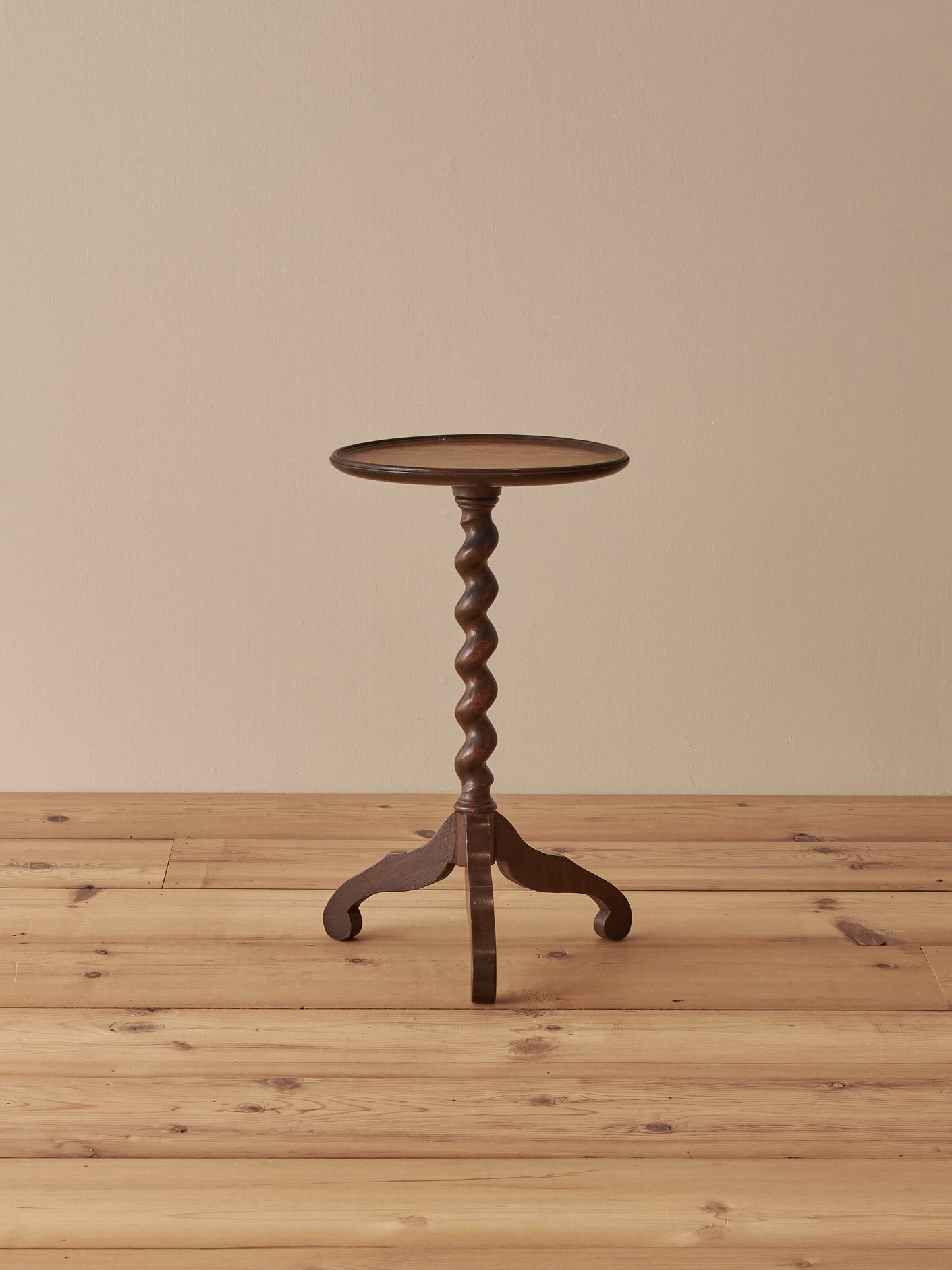 Antique oak barley twist wine table