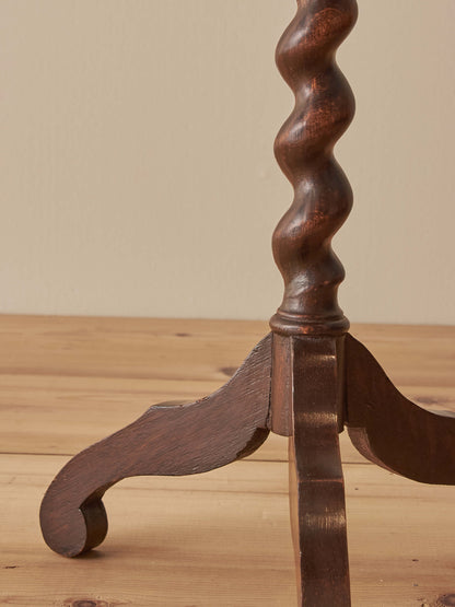 Antique oak barley twist wine table