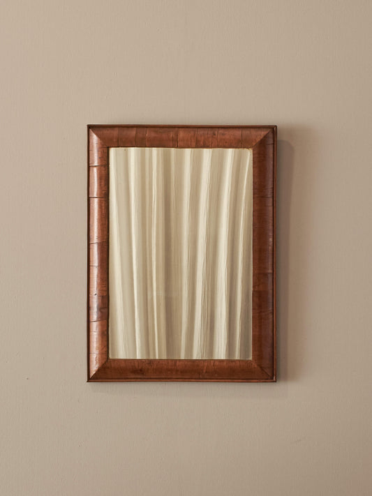 Antique walnut cushion mirror