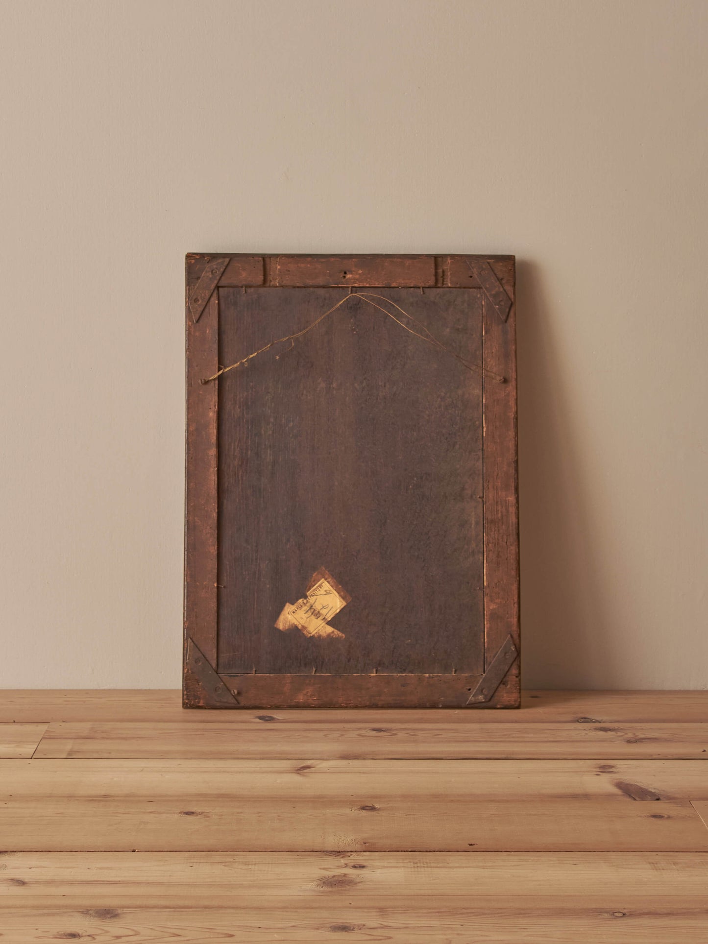 Antique walnut cushion mirror